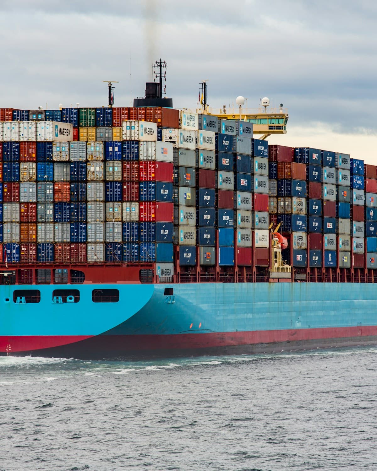 Large container vessel at sea — maritime classification and inspection